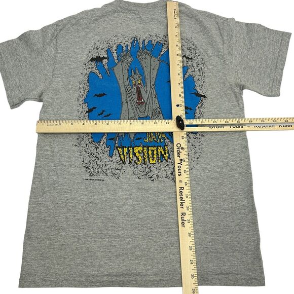 Vintage Vision Street Wear Jinx T Shirt Mens Small Skateboards Skater 80s Gray - Picture 10 of 10